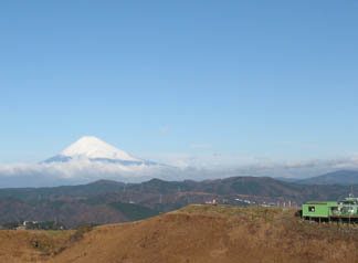 大室山から富士山を望む